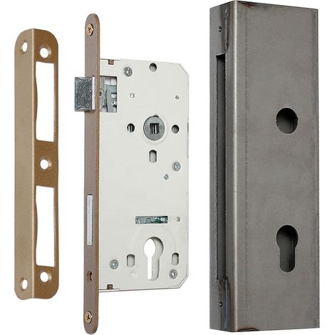 Serrure à larder 90/50 avec serrure de 250 x 80 x 40 mm