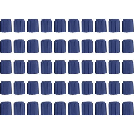 Bouchons de Valve de Climatisation 50 Pièces Couvertures de Port de Charge Automatique en Plastique ABS Durable Résistant à la Corrosion pour Voitures Camions Véhicules (1/5)