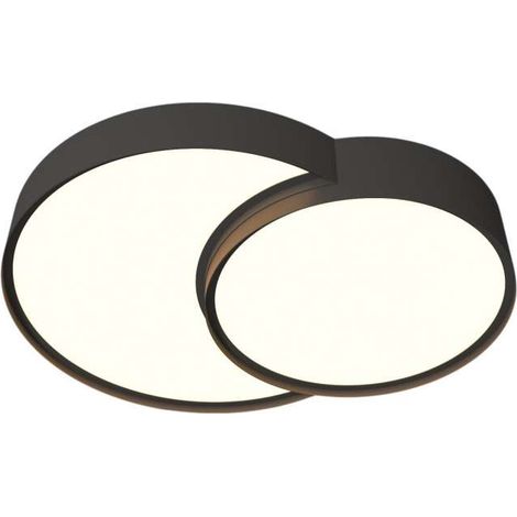 Plafón led modelo Niro acabado negro, 8cm(alto) 50cm(ancho) 40cm(fondo) . (1/3)