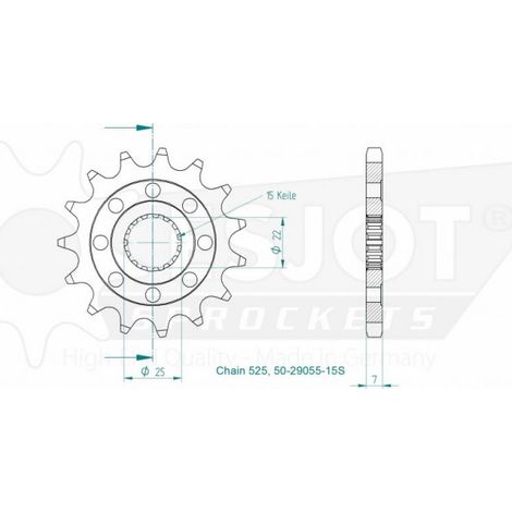 Pignon Esjot Lightweight - Kawasaki H2