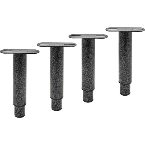 Pieds de meuble réglables en métal, lot de 4, pieds en T pour canapé, pièces de rechange pour coiffeuse, armoire, fauteuil, lit, chaise, table, pouf, accessoires DIY, hauteur ajustable 15-25 cm (1/5)