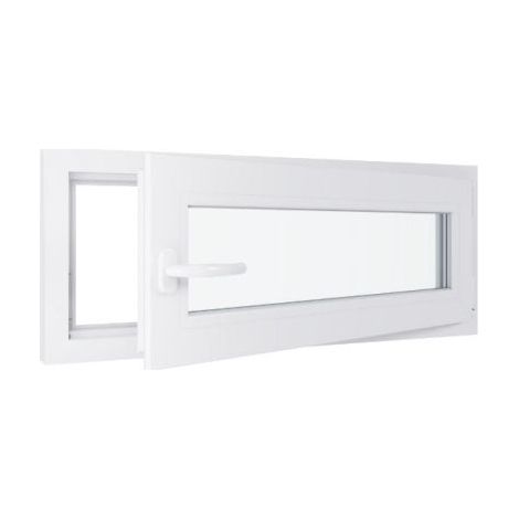 Finestra in PVC - Triplo vetro - Bianco - 1000 mmx400 mm cm