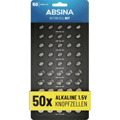 Absina Jeu de piles bouton 1 pc(s) alcaline(s)