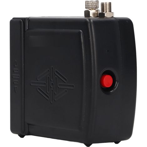 Kit de mini compresseur d'air G1/8 po, boîtier ABS, compresseur d'air portable pour aérographe et tatouage, AC100-240 V, noir, prise UE (1/5)
