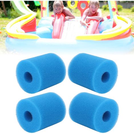Eponge Filtre pour Pompe de Piscine TYPE H Reusable Washable 102mm x 90mm x 30mm - Lot de 4 Pièces en Sponge (1/5)