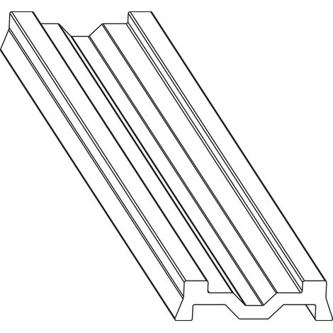 MACO Fiber-Therm Aufsatzschiene für Fixflügel L=1500 B=42 mm GFK silber (454792) (1/3)