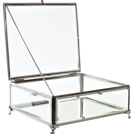 Metall Schmuckschachtel 25x21x10 43 cm, glänzende Metallglas mehrfarbige Farbfamilien -Schmuckschachtel und kleine Kisten Details (1/4)