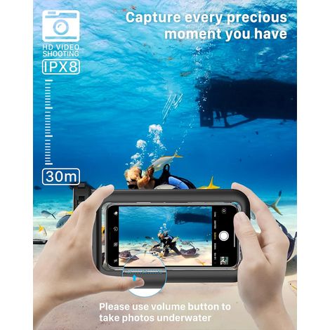 Coque étanche pour téléphone portable 6,8 pouces avec design de verrouillage amélioré sous-marin étanche pour téléphone portable résistant à l'eau pour iPhone 11 Pro Max XS Max X 8 Samsung A5 S8 Huawe (1/4)