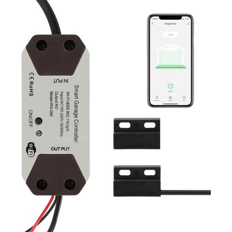 Ouvre-porte de garage intelligent WiFi, commande vocale à distance via application, gestion pratique et sécurisée de la porte de garage, compatible avec l'application, fabriqué en matériau ABS (1/5)
