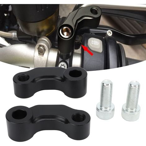 2 Pièces Support de Rétroviseur pour Moto, Porte-Rétroviseur Allongé Noir Compatible Suzuki V-Strom DL650 2017-2022 (1/5)
