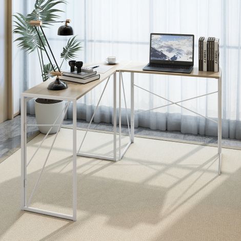Scrivania angolare a L dal design moderno, scrivania per computer, PC portatile, tavolo da studio per ufficio domestico. (1/5)