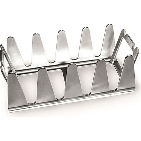 Gril - Support Vertical Pour Poisson Et Côtes - Acier Inoxydable - Pour Barbecue Extérieur Ou Intérieur - 1 Pièce (1/5)