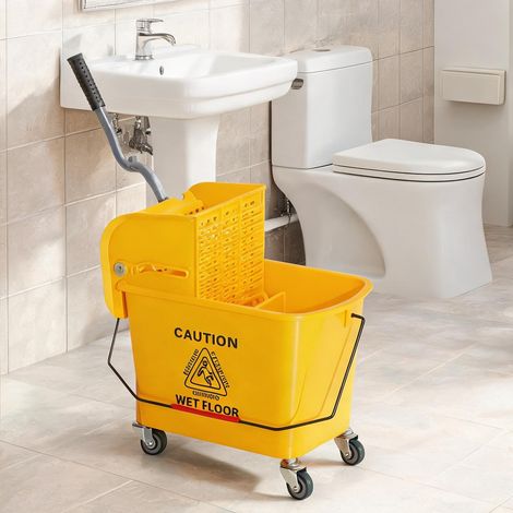 Accessoire de nettoyage jaune en métal 60 x 27 x 70,5 cm (1/5)