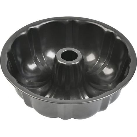Rundes Backblech aus Stahl – Kuchenform Ø 24 cm mit Antihaftbeschichtung – Stabil und lecker, Dunkelgrau (1/5)