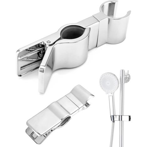 Duschkopfhalterung, verstellbare Duschkopfhalterung 20–25 mm, kein Bohren erforderlich, rutschfest, 35° drehbare Handbrausehalterung als Ersatz für Badezimmerzubehör (1/5)