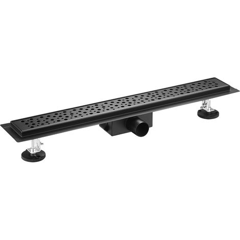 Bc-elec - L06-70-B Duschrinne 70cm aus Edelstahl black matt, sterfput Duschrinne, h�henverstellbar 98-142mm