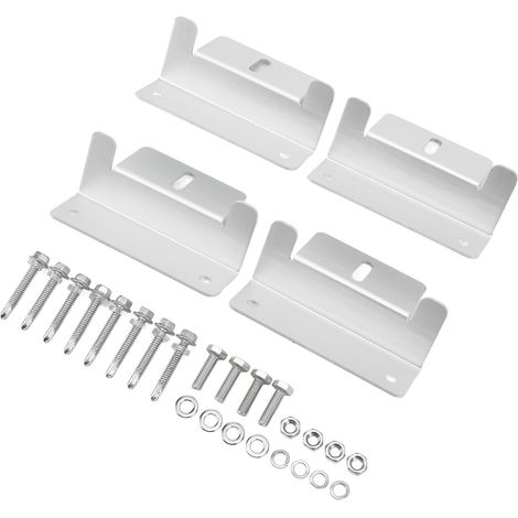 Kit de montage de panneaux solaires en Z (4 pièces) pour toiture plate de camping-car ou de yacht, avec supports en Z. Installation hors réseau. (1/5)