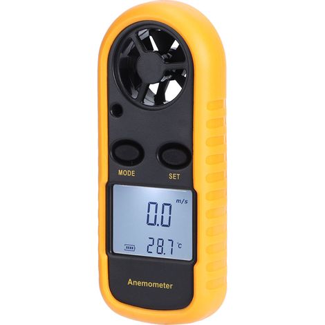 Mini-Handanemometer mit elektronischem LCD-Display zur Messung von Windgeschwindigkeit und Temperatur (1/5)