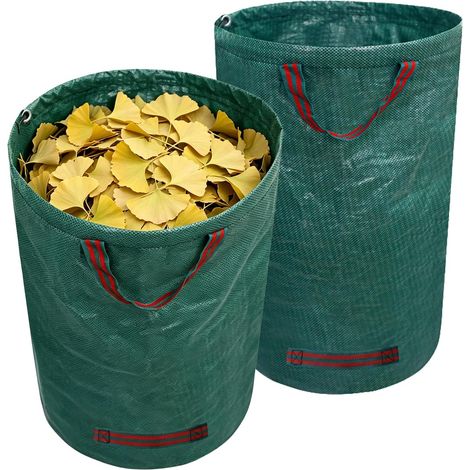 2 Pièces 200L Sac Jardin Dechets Verts, Réutilisable Sac Vegetaux (1/5)