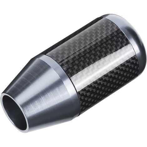 Pommeau de levier de vitesses auto universel en fibre de carbone et alu, accessoire tuning titane avec 3 adaptateurs 8/10/12mm (1/5)