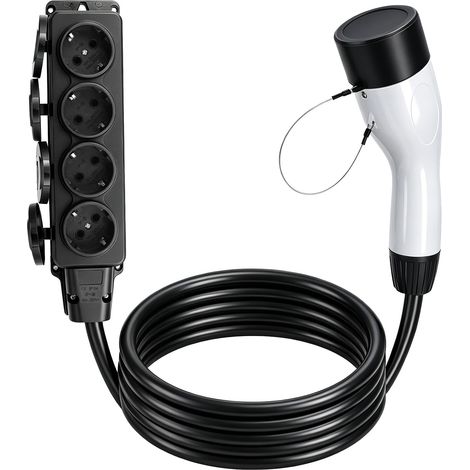 3,5 Kw 220 V Adaptateur de Décharge pour Voiture, Pistolet de Décharge Avec Câble de 3 M, Répartiteur de Prise EU 1 À 4, Fiche de Type 2, Adaptateur V2L 16 A pour Véhicule de Camping, pour 3 ZS EV (1/5)