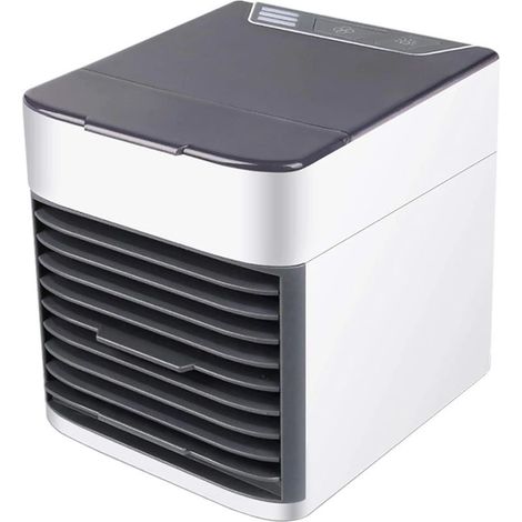 Conditioner portable 3 in 1 : fan, cooler air, humidifier and purifier air. Conditioner of desk USB with tank water and night LED 7 colors (1/5)