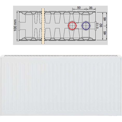 Viessmann Universalheizkörper Typ 22 400x106x700mm, 693W bei 70/55/20 Grad C (1/2)