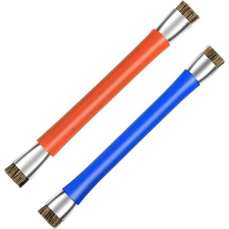 BST-71 Brosse de nettoyage du visage à double tête Brosse à cheveux en poils de sanglier Brosse de nettoyage antistatique pour la réparation de la carte mère mobile -2pcs (1/4)
