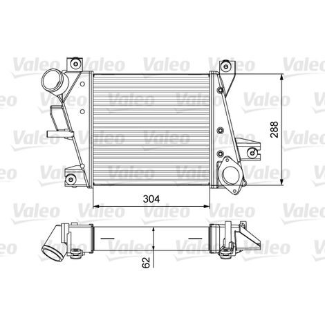 Intercooler, échangeur Valeo 818360 NISSAN 14461ES60A 14461ES61A 14461ES61C