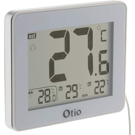 OTIO 936063 - Termometro per Interni ed Esterni con sonda con Cavo, Colore Bianco