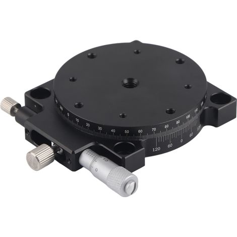 Table de Déplacement Linéaire RS60-L 60x60mm – Axes R Trim Platform pour Micropositionnement Précision – Compatible Micromètre (3kg Charge) (1/5)