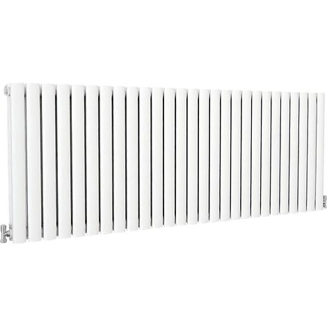 SKY Bathroom Oval Column Radiator Horizontal 600x1593mm Double White (1/5)