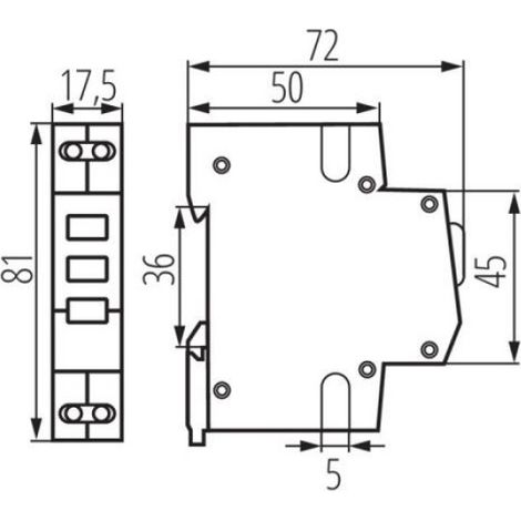 Indicateur De Tension - 230 V Ac - Rail Din Th35 - 1 Module - Blanc (1/3)