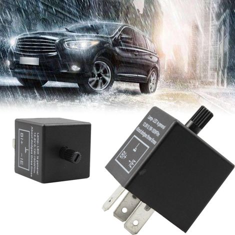 LED flasher relay for motorcycles, universal triangular flasher relay with adjustable frequency (1/5)