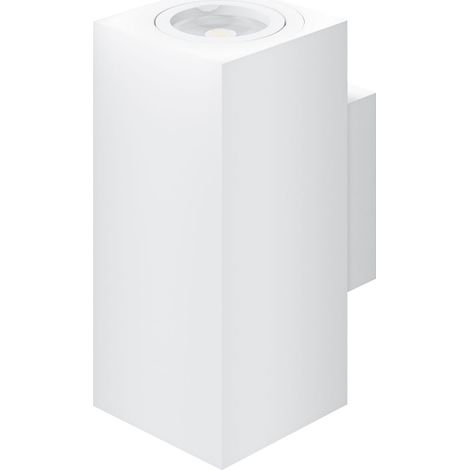 Applique Murale Rectangulaire Double Led Zio Wall À Double Émission, Douille Gu10 Pour Ampoules De 50 Mm, Blanc Mat - Beneito & Faure (1/4)