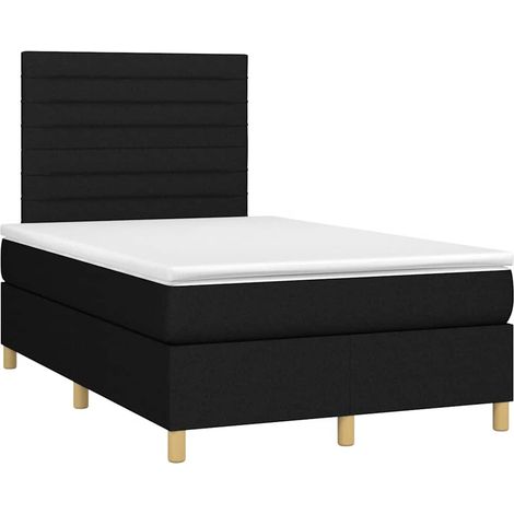 Maison Exclusive - Giroletto a Molle con Materasso Nero 120x190 cm in Tessuto