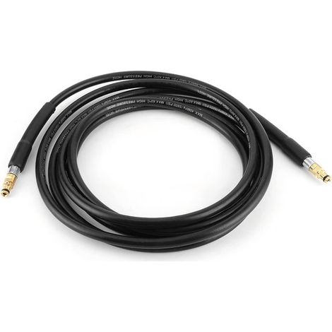 Tubo per idropulitrice ad alta pressione (6 metri, nero), tubo di ricambio resistente per pistola ad acqua, compatibile con i modelli Kärcher K2/K3/K4/K5. (1/4)
