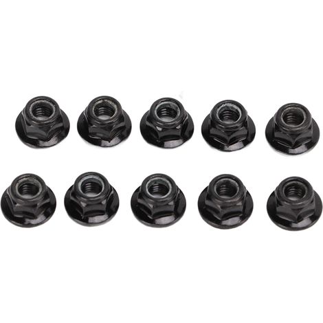 10 Pièces Écrous de Roue Antivol Résistants à la Corrosion pour Voiture Modèle RC M5 Écrous à Collerette Noirs (1/5)