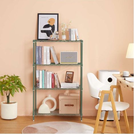 Domo Mea Scaffale Verde 4 Ripiani 30x60x120 cm - Organizzazione Spazio
