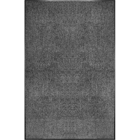 Paillasson lavable 120 x 180 cm polyamide anthracite et PVC antidérapant DEC040599 (1/5)