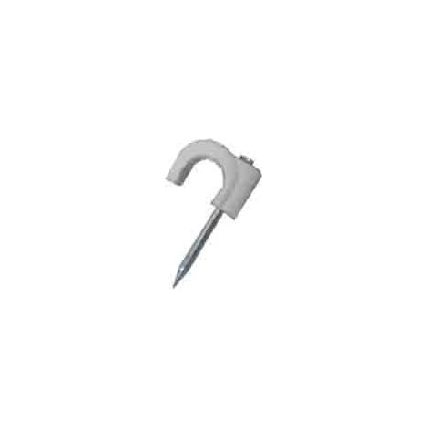 Clip Bianca per Cavo Tubolare 2x0,50mm N. 4 (Scatola da 100 Unità)