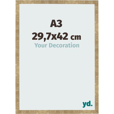 yd. - Cadre photo A3 29.7x42 - Or Antique - MDF - Bologna (1/5)