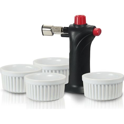 Crème-brûlée-Set mit Brenner und Förmchen, Schüsseln, 5-teilig, Duka (1/3)