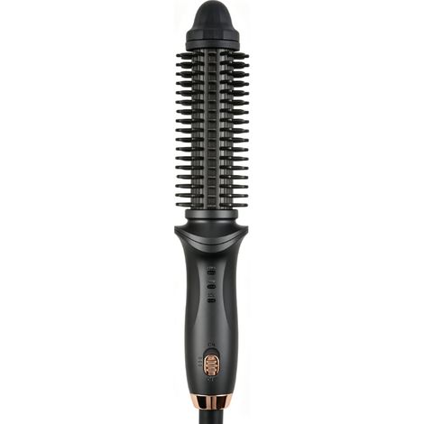 Lisseur et boucleur 2 en 1, brosse à cheveux électrique multifonctionnelle à température constante, format portable, noir, 25,1 × 4,4 × 4,2 cm, convient à une utilisation à domicile et en salon de bea (1/5)