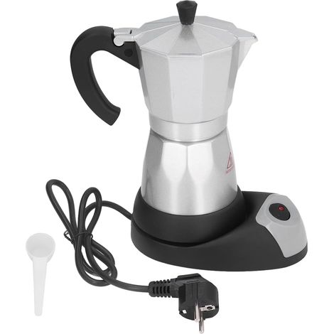 Cafetière électrique, 480W Aluminium Moka Pot Cafetière électrique 300ML Espresso Maker Machine EU Plug (1/5)