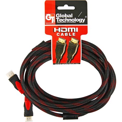 HDMI Kabel geflochten 5 m Stecker Verbinder Hohe Geschwindigkeit TV Kabel Video Gaming Heimkino