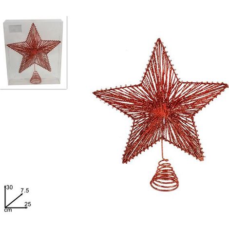 PUNTALE STELLA DIMENSIONE 30 CM COLORE ROSSO