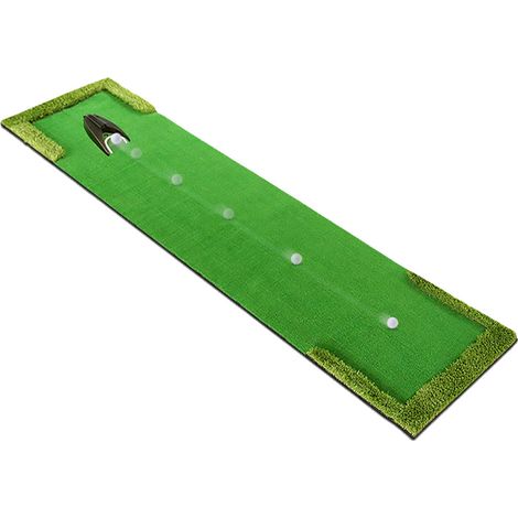 Hillman PGM Portable Artificial Turf Golf Putting Green with Auto-Return Putting Cup (1/4)