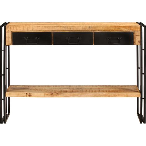 Table console，Table d'appoint，Bout de canapé，Meuble d'entrée 110x30x76 cm Bois de manguier solide