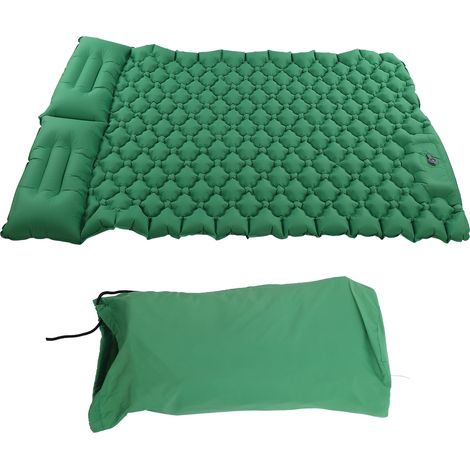 Matelas de Camping Double Léger et Pliable, Auto-Gonflant pour Randonnée, Trekking et Voyage en Voiture
